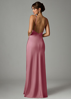 Azazie Stefania Abiti da Damigella Abito A-Line in Raso Elasticizzato Vintage Malva image2