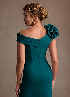 Azazie Gwynne Mother of the Bride Dresses Peacock Mermaid Off the Shoulder Stretch Crepe Dress image8