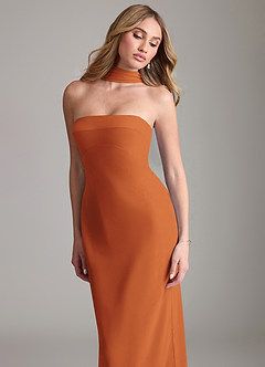 Azazie Lusinda Suknie dla druhen Syrena Zza ramienia Szyfon Do ziemi Sukienka image8