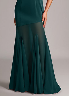 Azazie Uma Bridesmaid Dresses Pine Mermaid Strapless Chiffon Convertible Dress image6