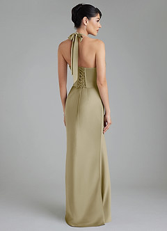 Azazie Torrance Bridesmaid Dresses Moss Green Mermaid Corset Stretch Satin Dress image8
