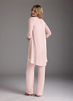 Azazie Maura Mother of the Bride Dresses Blushing Pink Jumpsuit/Pantsuit Sequins Chiffon Dress image6