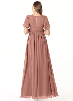 Azazie Verna Maternity Bridesmaid Dresses A-Line V-Neck Ruched Chiffon Floor-Length Dress image2