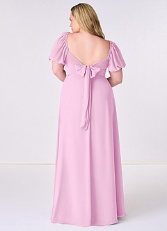Barbie ♥ Azazie Robes de demoiselle d'honneur Robe Trapèze en Mousseline de soie Plissée Rose Bonbon image8