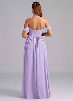 Azazie Saige Maternity Bridesmaid Dresses A-Line Pleated Chiffon Floor-Length Dress image2