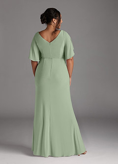 Azazie Louanne Mère de la mariée Robes Robe Sirène en Tricot de luxe Plissé col bateau Agave image9