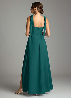 Azazie Debra Robes de demoiselle d'honneur Robe Trapèze Convertible en Mousseline de soie avec poches Paon image10