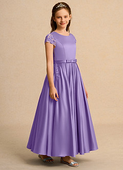 Azazie Bunny Junior Formal Flower Girl Klänningar Klä Balklänning i Spets image5