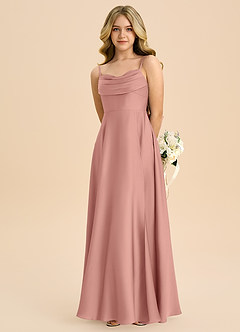 Azazie Bear Junior Rosette A-Line Sweetheart Neckline Stretch Satin Dress image6