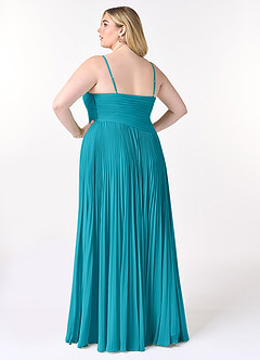 Azazie Vini Bridesmaid Dresses Jade A-Line V-Neck Pleated Chiffon Dress image8