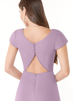 Azazie Hainsly Robes de demoiselle d'honneur Robe Trapèze en Mousseline de soie Encolure en Forme de Cœur Glycine image6