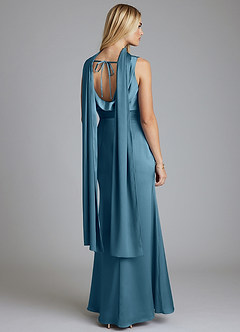 Azazie Tallie Bridesmaid Dresses Bermuda Mermaid Pleated Stretch Satin Dress image4