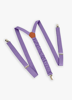 front Matching Matte Satin Bow Tie & Suspenders Set