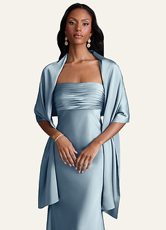 front Azazie Bijpassende Kleur Aleena Stretch Satijnen Sjaal