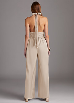 Azazie Oli Brudtärnklänningar Jumpsuit av i Stretch Satin Plisserad image2