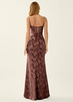 Luciole Mocha Coco Lace Corset Lace Up Back Mermaid Prom Dress image2