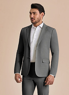 front William Charcoal Comfort Blend  Suit Jacket