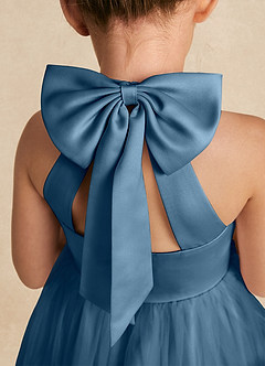 Azazie Bev Robe Demoiselle D'honneur Fillette Robe Trapèze en Tulle Convertible Bermude image5