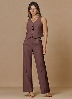 front Rowan Espresso Hienostunut kudostehokas kaksiosainen puku