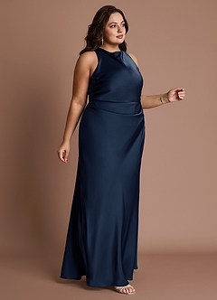 Evadne Navy Open Back Dress image9