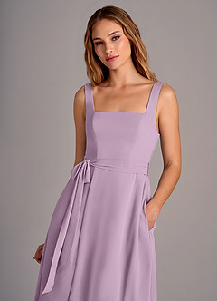 Azazie Deb Bridesmaid Dresses Wisteria A-Line with Pockets Chiffon Convertible Dress image2