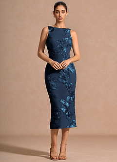 Taylin Navy Midi Dress image4