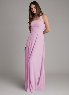 Azazie Irina Bridesmaid Dresses Candy Pink A-Line Pleated Chiffon Dress image7