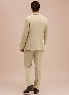 front Ethan Champagne Refined Weave Suit Jacket