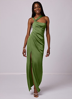 Barbie ♥ Azazie Bridesmaid Dresses Juniper Mermaid One Shoulder Stretch Satin Dress image1