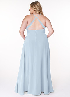 Azazie Davis Bridesmaid Dresses A-Line V-Neck Chiffon Floor-Length Dress image8