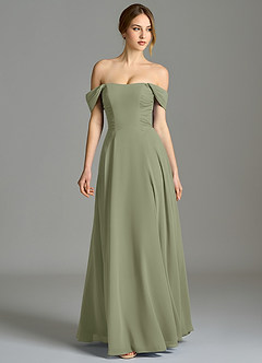 Azazie Oasis Bridesmaid Dresses Pistachio A-Line with Pockets Chiffon Dress image5