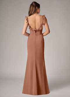 Azazie Callie Bridesmaid Dresses Bronzer Mermaid Side Slit Chiffon Convertible Dress image2