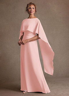 Azazie Marilla Mother of the Bride Dresses Powder Pink A-Line Pleated Chiffon Dress image5