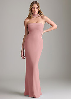 Azazie Lusinda Suknie dla druhen Syrena Zza ramienia Szyfon Do ziemi Sukienka image1