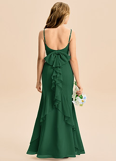 Azazie Lioren Junior Robe Sirène en Mousseline de soie Arc Vert Foncé image5