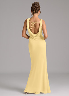 Azazie Rylina Bridesmaid Dresses Butter Mermaid Pleated Chiffon Dress image6