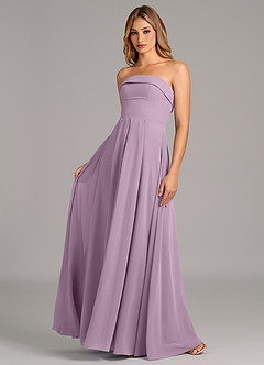 Azazie Lucienne Abiti da Damigella Abito Convertibile A-Line in Chiffon Senza Cinturino Glicine image1