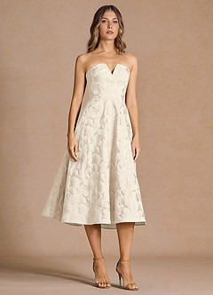 Phoenix French White Midi Dress image3