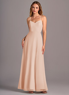Azazie Mei Abiti da Damigella Abito A-Line in Chiffon Rosa Inglese image1