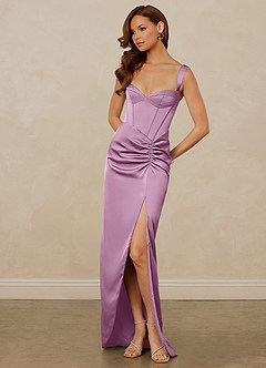 Christian Siriano Bridal for Azazie 1017 Bridesmaid Dresses Wisteria Sheath Sweetheart Neckline Stretch Satin Dress image3