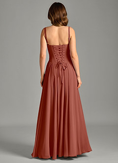 Azazie Evadina Suknie dla druhen Linia A Gorset Szyfon Do ziemi Sukienka image2