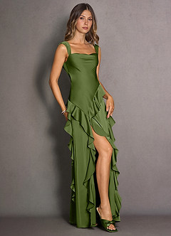 Vestido Verde Oliva Largo Sloane image4