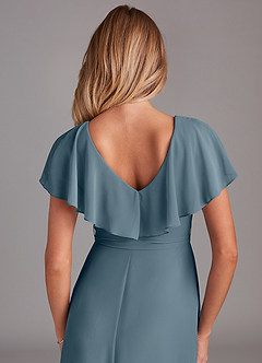 Azazie Lainey Bridesmaid Dresses Twilight A-Line with Pockets Chiffon Dress image2