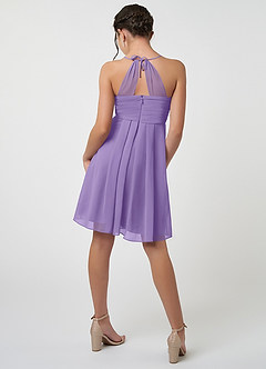 Azazie Ginny Junior Tahiti A-Line Pleated Chiffon Dress image2