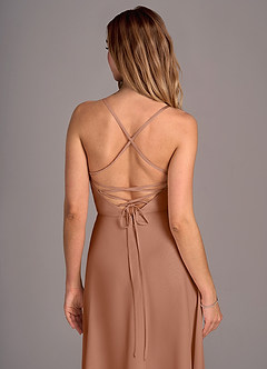 Azazie Mei Abiti da Damigella Abito A-Line in Chiffon Bronzo image2