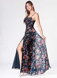Aurra Navy Multi Maxi Dress image3