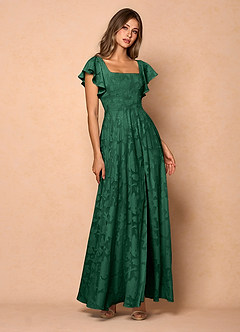Anna Emerald Green Ruffled Maxi Dress image4