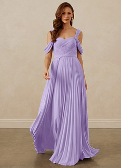 Christian Siriano Bridal for Azazie 1013 Bridesmaid Dresses Lilac A-Line Off the Shoulder Chiffon Dress image9