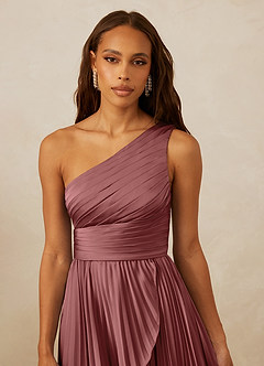 Christian Siriano Bridal for Azazie 1008 Bridesmaid Dresses Amethyst A-Line One Shoulder Stretch Satin Dress image8