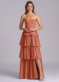 Azazie Faye Bridesmaid Dresses Clay A-Line Sweetheart Neckline Chiffon Dress image6